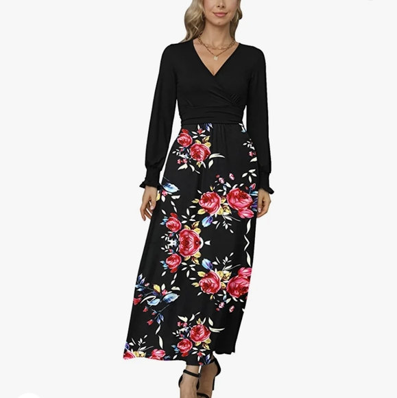 Long Maxi dress with beautiful flowers - Picture 3 of 3